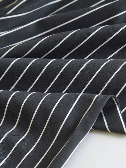 طقم بيجامة مكون من قطعتين، ملابس نوم للرجال، طقم بيجامة جديد مريح، قميص أسود وأبيض مخطط بأكمام طويلة وأزرار، بنطلون طويل، ملابس نوم كاجوال يمكن ارتداؤها خارجيًا، ملابس خريف وشتاء