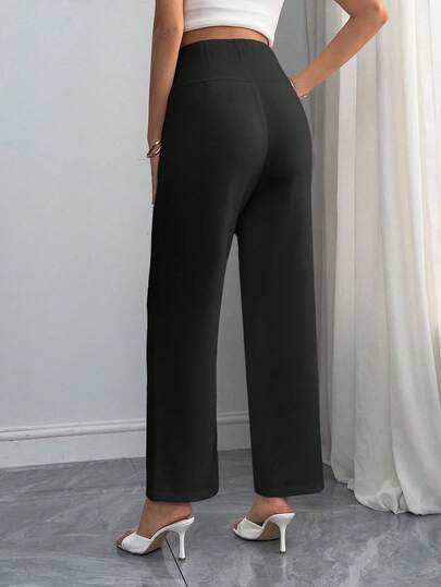 Momance بنطلون حمل كاجوال/مكتبي واسع، خصر مرتفع قابل للتعديل بخصر مطاطي، بنطلون حمل كامل الطول