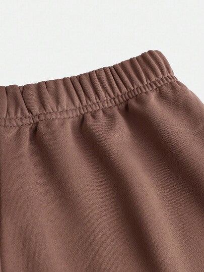 SHEIN مجموعة بنطلون رياضي واسع الساق وكامي مطبوع بطباعة جرافيك وقميص للبنات المراهقات، طقم من 3 قطع للخريف والشتاء، ملابس كاجوال للاستخدام اليومي، عودة إلى المدرسة