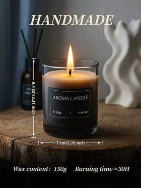 شموع معطرة بشمع الصويا الطبيعي 150 جرام | عطر منزلي دائم للاسترخاء والهدايا | هدايا زجاجية للعلاج بالروائح للنساء، ديكورات عيد الميلاد والزفاف.