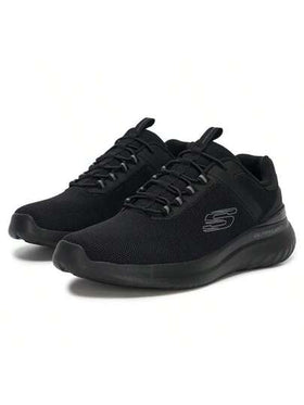 Skechers أحذية رياضية كاجوال للرجال بنمط ربطة الحذاء، أحذية رياضية خفيفة الوزن مريحة للاستخدام اليومي والرياضة الخارجية 232673-BBK