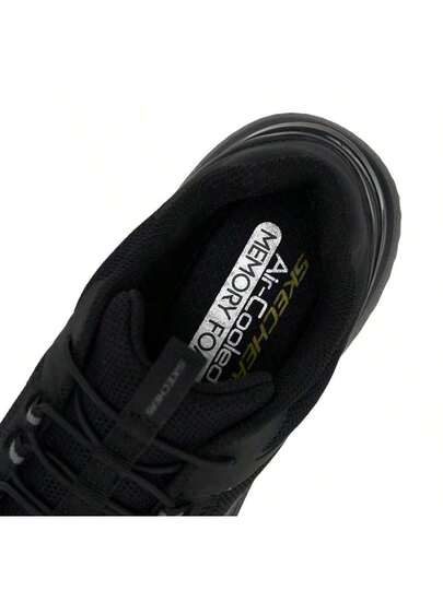 Skechers أحذية رياضية كاجوال للرجال بنمط ربطة الحذاء، أحذية رياضية خفيفة الوزن مريحة للاستخدام اليومي والرياضة الخارجية 232673-BBK
