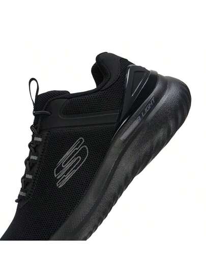 Skechers أحذية رياضية كاجوال للرجال بنمط ربطة الحذاء، أحذية رياضية خفيفة الوزن مريحة للاستخدام اليومي والرياضة الخارجية 232673-BBK