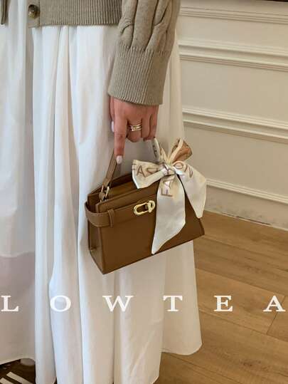 low tea حقيبة يد نسائية بملمس الليتشي الصيفي الجديد، حقيبة كروس بودي بسيطة بسير كتف قابل للتعديل، حقيبة كتف عالية الجودة بلون أحادي مزينة بمعدن