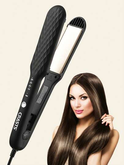 CRASTS مكواة شعر احترافية للتمليس والتجعيد مع شاشة عرض، أداة تصفيف شعر متعددة الاستخدامات للصالون، مملس للشعر المجعد والمنحني للداخل، بدون أضرار