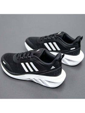 Adidas حذاء أديداس كاجوال للجنسين، مجموعة جديدة 2025، جزء علوي شبكي، مريح، خفيف الوزن، ممتص للصدمات، حذاء رياضي، حذاء للجري.