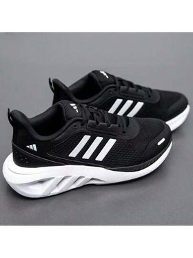 Adidas حذاء أديداس كاجوال للجنسين، مجموعة جديدة 2025، جزء علوي شبكي، مريح، خفيف الوزن، ممتص للصدمات، حذاء رياضي، حذاء للجري.
