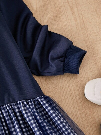 SHEIN فستان أنيق كاجوال للفتيات المراهقات مصنوع من قماش محبوك مزين بالكشكشة والشريط على شكل فراشة، قصة A-line أنيقة وجذابة