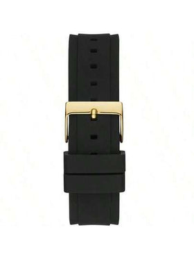 Guess ساعة نسائية كوارتز من غيس لايملايت W1053L1، قطر 39 مم، قرص أزرق، حالة ذهبية وردية، سوار سيليكون أزرق، شاشة التاريخ واليوم (24 ساعة)، مقاومة للماء 30 متر، موضة كاجوال W1053L2 W1053L3 W1053L5 W1053L6 W1053L7 W0775L5 GW0431L1