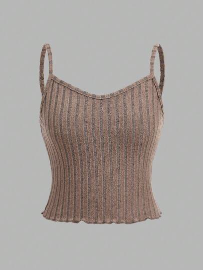 SHEIN Girlism طقم جاكيت مزخرفة بالكشمير الصناعي مع توب كامي مضلع وبنطلون واسع، أسلوب كاجوال، ملابس شتوية، خريف، ملابس Y2K