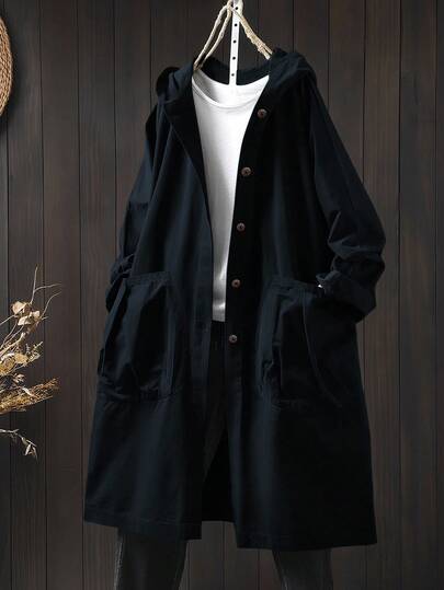 SHEIN LUNE معطف كاجوال طويل