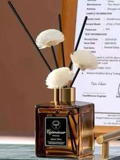 1 قطعة، معطر هواء سعة 50 مل مع 5 عيدان عطرية، مناسب لتعطير الحمام والغرف والمنزل، زجاجة زجاجية بشكل مستطيل، خالي من الريش، عطر طويل الأمد من الزيوت العطرية، مثالي للقضاء على الروائح الكريهة، هدية عيد الحب، العلاج بالعطور، موزع العطور، معطر المنزل