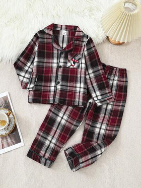 SHEIN بدلة كاجوال مكونة من كارديجان ذو ياقة مربعة وبنطلون للأولاد، طراز كلاسيكي بسيط