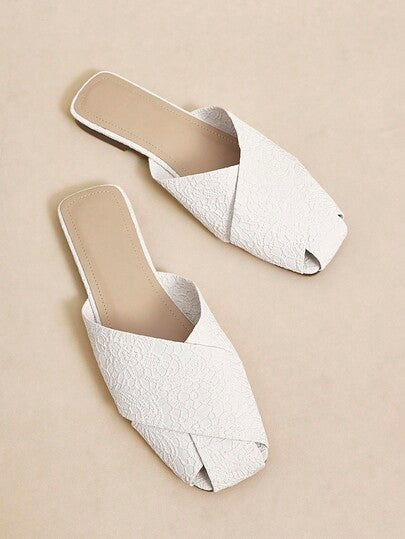 Rosivie صنادل نسائية كاجوال ذات كعب منخفض بتصميم مربع مفتوح من الأمام موديل صيف 2025