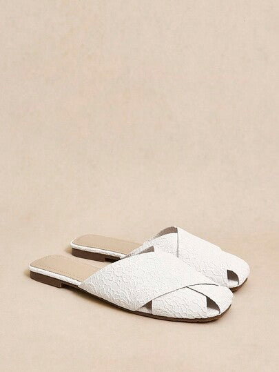 Rosivie صنادل نسائية كاجوال ذات كعب منخفض بتصميم مربع مفتوح من الأمام موديل صيف 2025