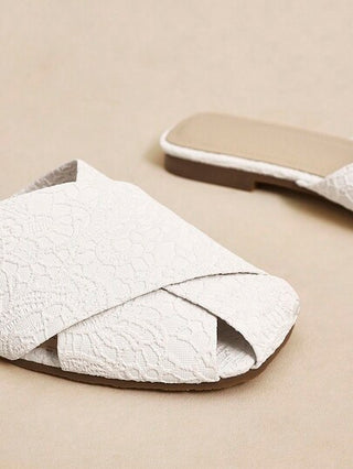 Rosivie صنادل نسائية كاجوال ذات كعب منخفض بتصميم مربع مفتوح من الأمام موديل صيف 2025