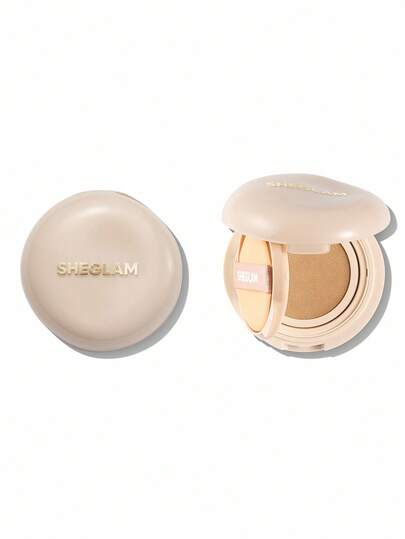 SHEGLAM Lock & Go Long-Lasting كوشن فونديشن-Nude علامة تجارية جمال مكياج ميكب مستحضرات تجميل للنساء الفتيات مثالي لفصل الشتاء الربيع مثالي ل- Y2K أزياء أنيقة رمضان هدية حفلة جاهز أفضل لون
