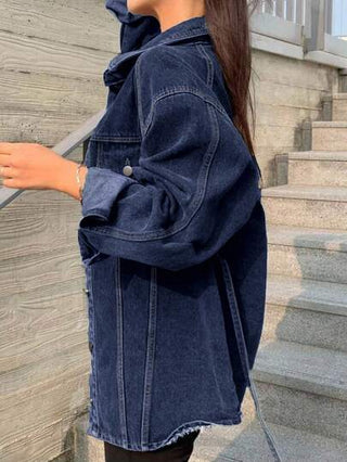 DAZY جينز نسائي مغسول ممزق مشوه مع ربطة، فضفاض وممزق، ملابس الشارع، ربيع/خريف