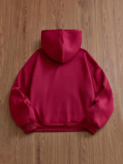Manfinity Unisex مجموعة من 2 بلوزة رياضية كاجوال للرجال مزودة بقلنسوة، مناسبة للربيع والخريف، مطرزة من الأمام
