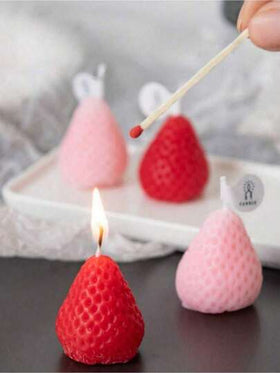 60 شمعة معطرة برائحة الفراولة من شمع الصويا، شموع يدوية صنع مبتكرة، مثالية لعيد الميلاد والتأمل وتخفيف التوتر والاستحمام وديكور الحفلات وهدايا عيد الميلاد والديكور العطلات