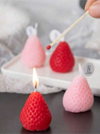 60 شمعة معطرة برائحة الفراولة من شمع الصويا، شموع يدوية صنع مبتكرة، مثالية لعيد الميلاد والتأمل وتخفيف التوتر والاستحمام وديكور الحفلات وهدايا عيد الميلاد والديكور العطلات