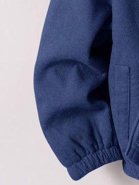 SHEIN معطف سميك بقلنسوة للأولاد الصغار، لون خاكي، بسوستة، بلوزة رياضية كاجوال، مناسب للربيع والصيف والخريف والشتاء، للعودة إلى المدرسة، الحديقة، الشاطئ، عيد الميلاد