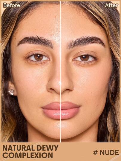 SHEGLAM Dew & Done ملون خفيف للبشرة مع Spf20-Nude علامة تجارية جمال مكياج ميكب مستحضرات تجميل للنساء الفتيات مثالي لفصل الشتاء الربيع مثالي ل- Y2K أزياء أنيقة رمضان هدية حفلة جاهز أفضل لون