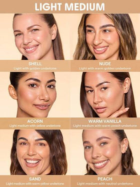 SHEGLAM Dew & Done ملون خفيف للبشرة مع Spf20-Nude علامة تجارية جمال مكياج ميكب مستحضرات تجميل للنساء الفتيات مثالي لفصل الشتاء الربيع مثالي ل- Y2K أزياء أنيقة رمضان هدية حفلة جاهز أفضل لون