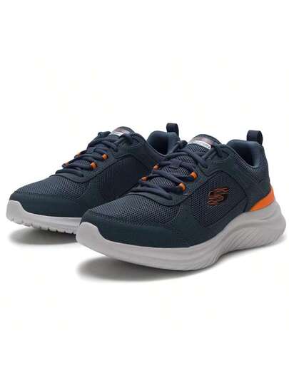 Skechers أحذية رياضية كاجوال للرجال FLECTION 3.0 ذات ربطات، أحذية جري ماصة للصدمات للجري والسفر والاستخدام اليومي الخارجي