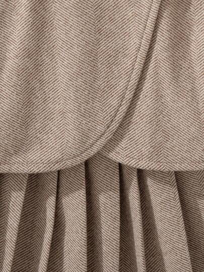 Souflis مجموعة بناتية من الفتيات في عمر 4-7 سنوات، بتصميم فرنسي رجعي، مكونة من ملابس علوية بنمط الكيب وتنورة متوسطة الطول مطوية، بتصميم فضفاض وأزرار عتيقة، أنيقة للارتداء اليومي والحفلات والمناسبات الثقافية