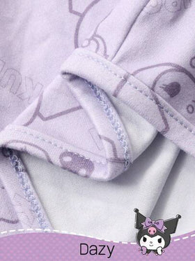 DAZY HELLO KITTY AND FRIENDS | SHEIN طقم بيجامة من ملابس علوية كم طويل مزينة برسوم كرتونية لفتاة صغيرة وبنطلون فضفاض، مناسب للربيع والخريف رمضان