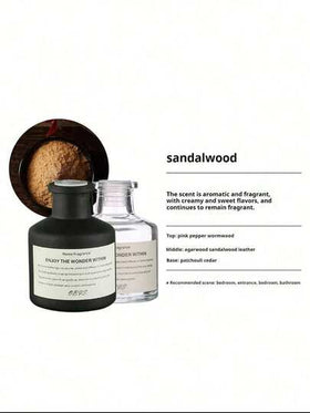 1 طقم (1 زجاجة زيت عطري + 4 قطع عصي موزع) موزع عطر منزلي بدون لهب لرائحة دائمة، مناسب لغرفة النوم والحمام وغرفة المعيشة وغيرها