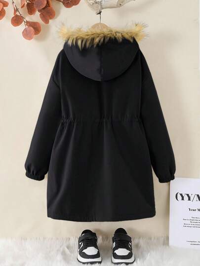 Emery Rose Kids Emery Rose Kids معطف كاجوال مبطن بالحرارة ذو لون أحادي للنساء في فصلي الخريف والشتاء