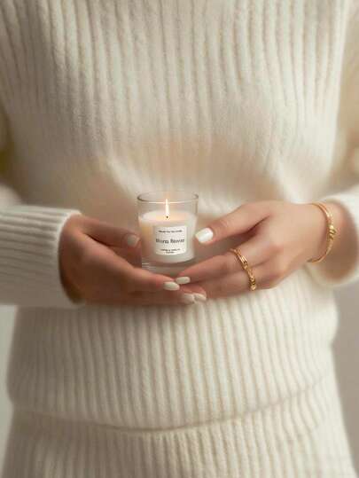 كوب شمعة معطرة من الزجاج الأبيض، شمعة معطرة، شمعة يدوية الصنع، شمع الصويا، نكهة الفانيليا/الخزامى، هدية للأصدقاء، هدية زفاف، عشاء رومانسي، إنشاء جو مريح، ديكور المنزل