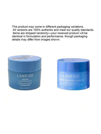 Laneige قناع نوم مائي 15 مل - ترطيب طوال الليل، صيغة بدون شطف، إصلاح حاجز البشرة، ترطيب شديد، إصلاح ليلي، تهدئة ومريح، برطمان صغير، حجم السفر - 15 مل/0.5 أونصة