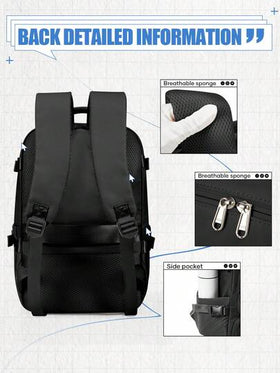 حقيبة ظهر متعددة الوظائف للرجال، تصميم متعدد الجيوب والأقسام - متينة وأنيقة، تناسب الكمبيوتر المحمول، مثالية للمدرسة والعمل والتنقل، 5 خيارات لون، حقيبة ظهر قابلة للتحويل، إغلاق بسحاب، حقيبة سفر