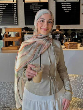 قطعة واحدة من الحجاب ذو الطراز البوهيمي للنساء، مطبوع بخطوط ملونة، ناعم ومقاوم للرياح، وشاح/شال للربيع/الصيف بأسلوب الشارع، إكسسوار متعدد الاستخدامات