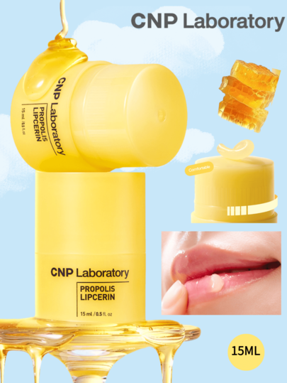 CNP بلسم شفاه عسل كوري 15مل، بروبوليس ليبسيرين 01 الأصلي، ترطيب لمدة 12 ساعة، قناع شفاه مانوكا ليلي، ترطيب مكثف لمدة 12 ساعة، العناية الكورية بالبشرة