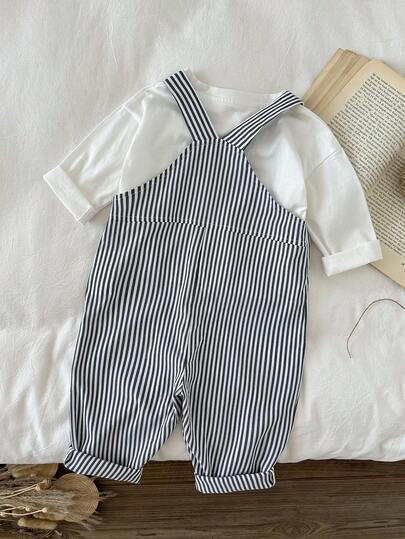 SHEIN طقم ملابس شتوية/خريفية للأطفال الرضع، بناطيل سروال أكمام طويلة، جمبسوت سروال أكمام طويلة مطرزة بشعار الدب الصغير باللونين الأسود والأبيض، ملابس مريحة وعملية وأنيقة للاستخدام اليومي والرياضة والأعياد والمناسبات، مناسبة للاستخدام الداخلي والخارجي والت