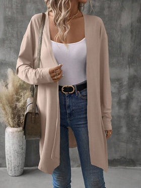 EMERY ROSE جاكيت متوسطة الطول مع طية صدر وهامش غير متماثل، بطراز المسافر للنساء
