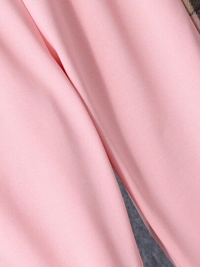 SHEIN مجموعة بقطعتين لفتيات المراهقات، جاكيت قميص مقلم مزودة بقلنسوة وبنطال مقلم مربوط بحبل للخصر، كاجوال وأنيق للارتداء اليومي، مناسب لبداية الخريف