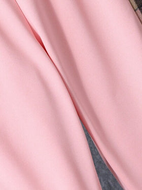 SHEIN مجموعة بقطعتين لفتيات المراهقات، جاكيت قميص مقلم مزودة بقلنسوة وبنطال مقلم مربوط بحبل للخصر، كاجوال وأنيق للارتداء اليومي، مناسب لبداية الخريف