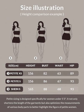 SHEIN PETITE بنطلون جينز أساسي بأزرار أمامية وجيب، لارتداء اليومي للنساء