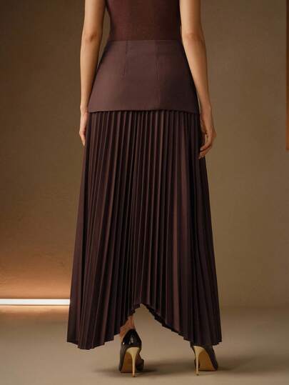 Anewsta تنورة نسائية أنيقة بتصميم منقوش، مناسبة للخريف، الخروج، المناسبات الرسمية، الحفلات، الأناقة، رأس السنة، عيد الميلاد، العمل، التخرج، الزفاف
