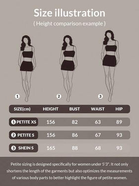 SHEIN PETITE جينز نحيل بخصر عالٍ للنساء