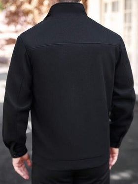 Manfinity CasualCool معطف رجالي فضفاض بنمط مربعات مع جيوب بغطاء وأكتاف منسدلة، معطف كاجوال بألوان متباينة للخروج، خريفي