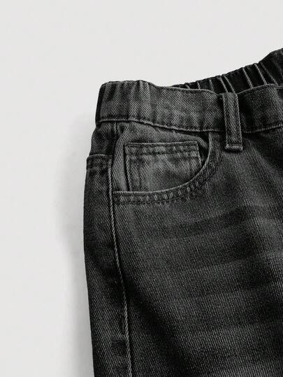 SHEIN Girlism بنطلون جينز فضفاض مريح للفتيات المراهقات مع جيوب وأرجل واسعة، ملابس خريفية للفتيات المراهقات للعودة إلى المدرسة، أزياء بنطلون جينز