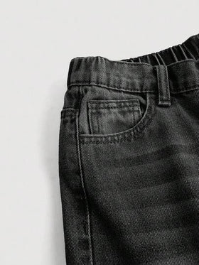 SHEIN Girlism بنطلون جينز فضفاض مريح للفتيات المراهقات مع جيوب وأرجل واسعة، ملابس خريفية للفتيات المراهقات للعودة إلى المدرسة، أزياء بنطلون جينز