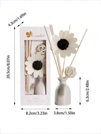 1 طقم (1 زجاجة زيت عطري + 4 عيدان موزع) موزع عطر منزلي بدون لهب لرائحة دائمة، مناسب لغرفة النوم والحمام وغرفة المعيشة وغيرها