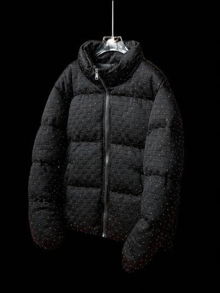 Manfinity EMRG معطف طويل الأكمام مبطن مزود بسحاب، شخصي، خريف/شتاء